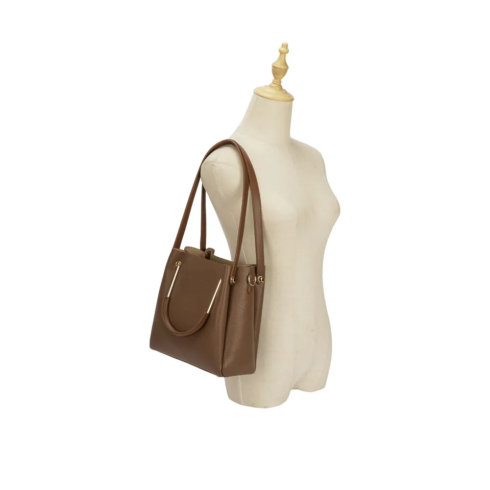 Tote estruturada Monte Carlo na cor Marrom — Nay Bags & Shoes