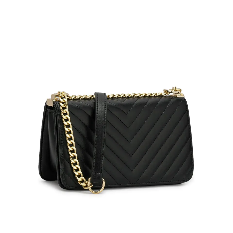 Shoulder metalassé Menton na cor Preta — Nay Bags & Shoes