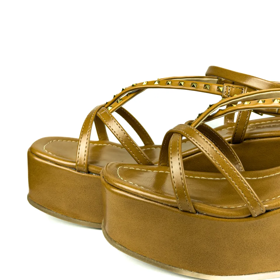 Sapato Plataforma na cor Marrom — Nay Bags & Shoes