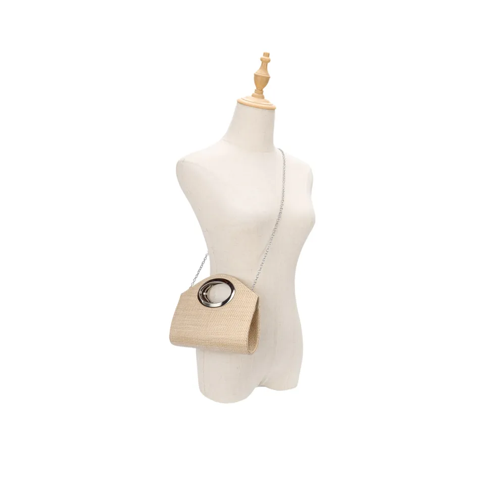 Clutch palha Antibes na cor Bege — Nay Bags & Shoes