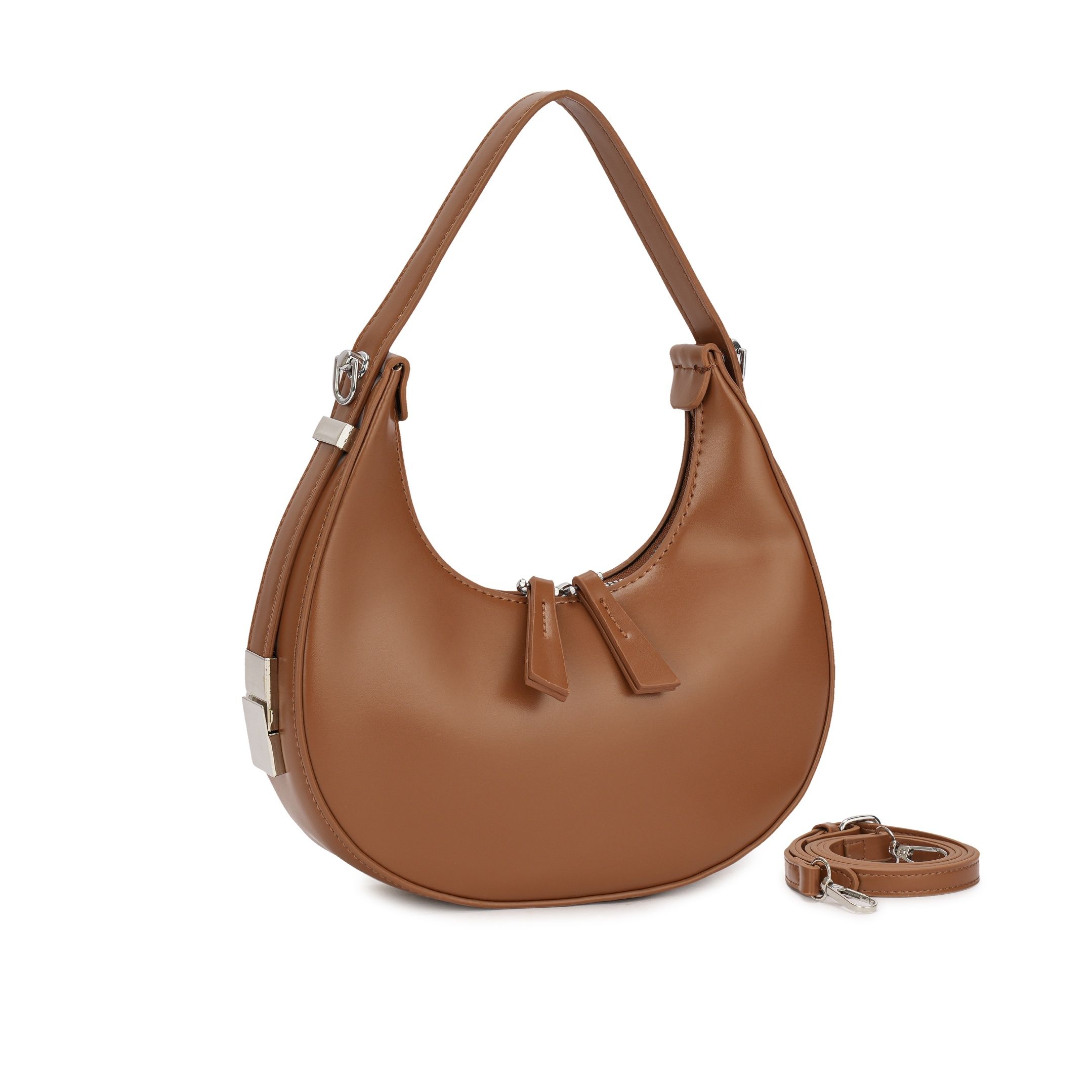Hobo meia lua Nice na cor Marrom — Nay Bags & Shoes